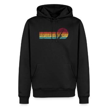Windsurfer Retro Windsurfing Windsurfen Surfen - Männer Premium Bio Hoodie - Schwarz - Vorne - Nico (187cm)