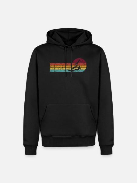 Surfing Windsurfer Windsurfing Windsurfing Retro - Men’s Premium Organic Hoodie - black