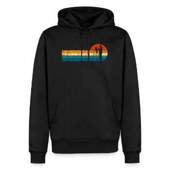 art peinture artiste artiste rétro peintre - Sweat à capuche Premium bio Homme - noir - Devant - Nico (187cm)