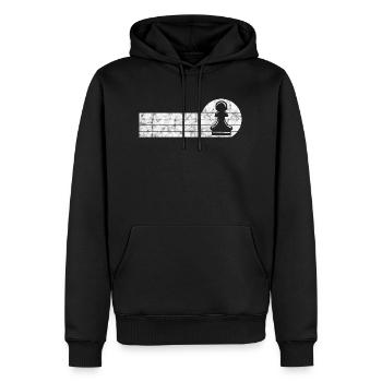 Schachmatt Retro Schachspieler Schachfigur Schach - Männer Premium Bio Hoodie - Schwarz - Vorne - Nico (187cm)