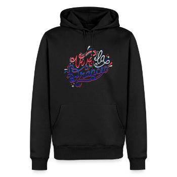 Vive la France - Sweat à capuche Premium bio Homme - noir - Devant - Nico (187cm)