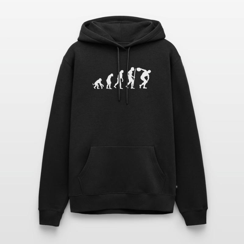 Evolution Diskuswurf Athlet Diskuswerfer Männer Premium Bio Hoodie