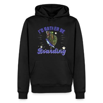 Snowboarder Snowboarding reptile snow skiing - Männer Premium Bio Hoodie - Schwarz - Vorne - Nico (187cm)