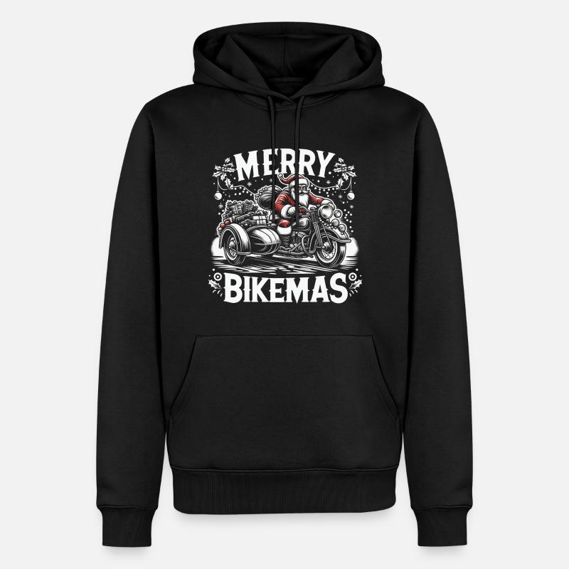 Moto Noël - Sweat à capuche Premium bio Homme - noir