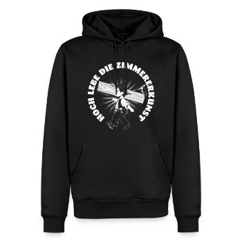 Zimmermann - Männer Premium Bio Hoodie - Schwarz - Vorne - Nico (187cm)