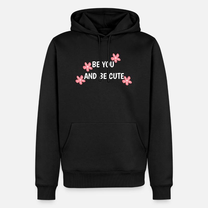 Soyez vous-même et mignon - Sweat à capuche Premium bio Homme - noir