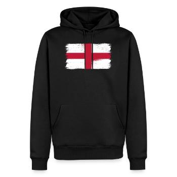 England Flagge Vintage Used Look Heimat UK GB - Männer Premium Bio Hoodie - Schwarz - Vorne - Nico (187cm)