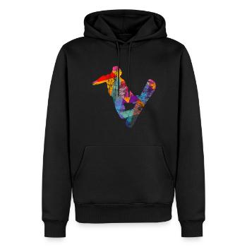 Snowboard Snowboarder - Sweat à capuche Premium bio Homme - noir - Devant - Nico (187cm)