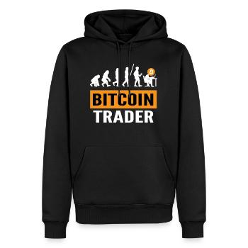 Bitcoin BTC Revolution - Crypto Gift Idea - Männer Premium Bio Hoodie - Schwarz - Vorne - Nico (187cm)