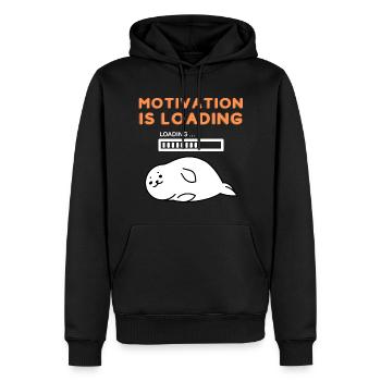 motivation loaded funny saying tired gift - Men’s Premium Organic Hoodie - black - Front - Nico (187cm)