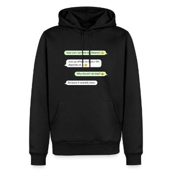 Wichtige Nachricht Erfülle deine Träume Motivation - Männer Premium Bio Hoodie - Schwarz - Vorne - Nico (187cm)
