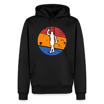 Vintage Boxing Outfit für Boxliebhaber - Männer Premium Bio Hoodie - Schwarz - Vorne - Nico (187cm)