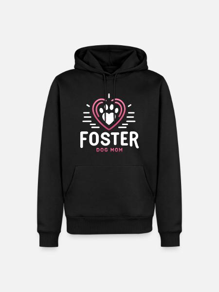 Pflegehund-Mama Herzliche Bindung - Männer Premium Bio Hoodie - Schwarz