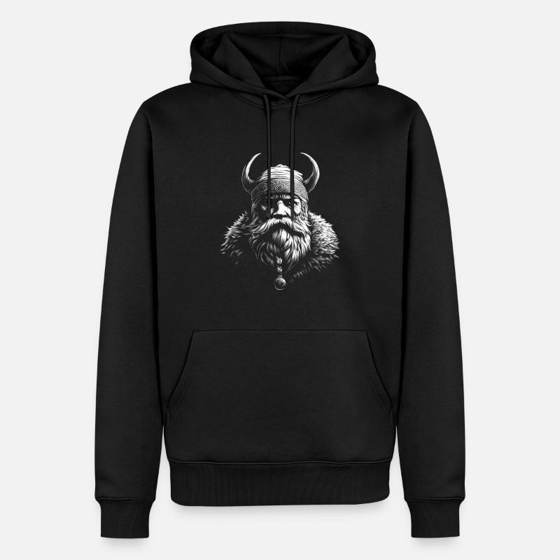 Wikinger - Männer Premium Bio Hoodie - Schwarz