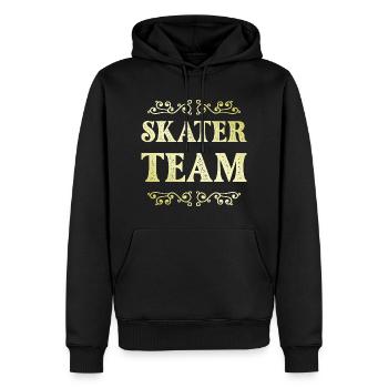 Équipe de patineurs - Sweat à capuche Premium bio Homme - noir - Devant - Nico (187cm)