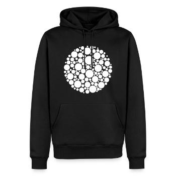 Kreise | Schaum | Muster | stylische Grafik - Männer Premium Bio Hoodie - Schwarz - Vorne - Nico (187cm)