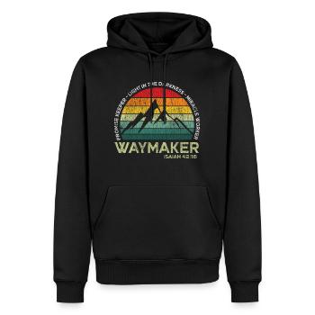 Vintage Waymaker Promise Keeper Miracle Worker - Sweat à capuche Premium bio Homme - noir - Devant - Nico (187cm)