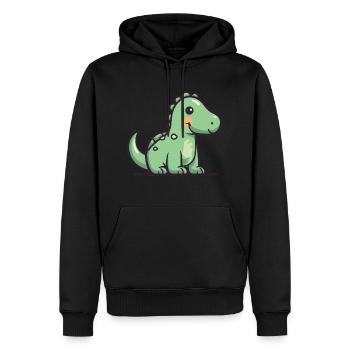 Dinosaurier - Männer Premium Bio Hoodie - Schwarz - Vorne - Nico (187cm)
