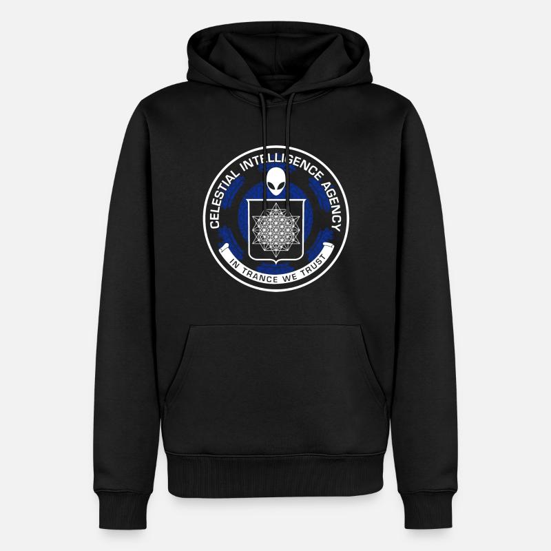 Agence de renseignement céleste - Sweat à capuche Premium bio Homme - noir