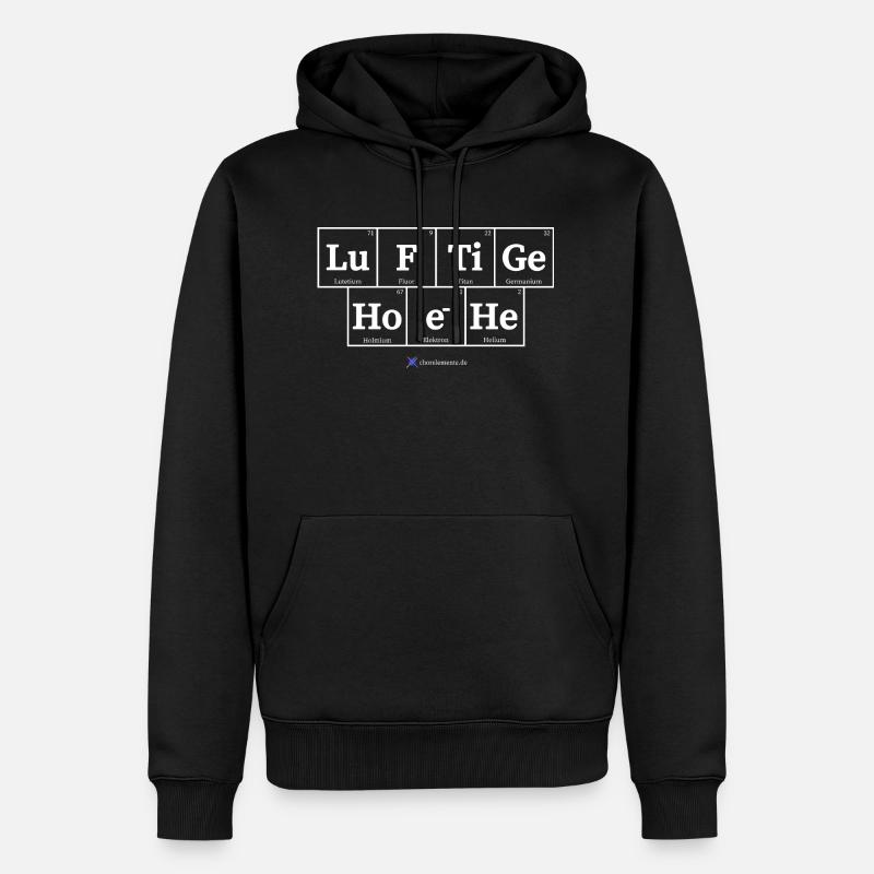 luftige Hoehe (dunkle Stoffe) - Männer Premium Bio Hoodie - Schwarz