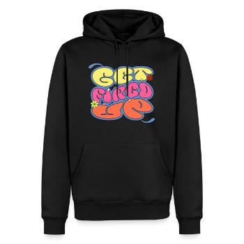 Fired Up Motivational Inspirational Positivity - Männer Premium Bio Hoodie - Schwarz - Vorne - Nico (187cm)