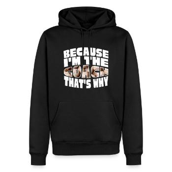 Because I'm The Baseball Coach That's Why - Men’s Premium Organic Hoodie - black - Front - Nico (187cm)