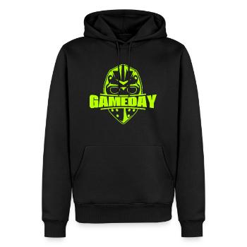 Eishockey Geschenk Trikot Pucks Torwart Maske Neon - Männer Premium Bio Hoodie - Schwarz - Vorne - Nico (187cm)
