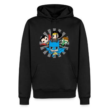 DC Comics Originals Chibis - Männer Premium Bio Hoodie - Schwarz - Vorne - Nico (187cm)