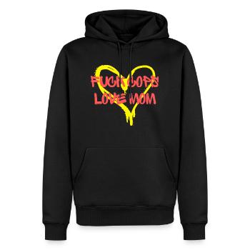 FuckCopsLoveMom1 - Männer Premium Bio Hoodie - Schwarz - Vorne - Nico (187cm)