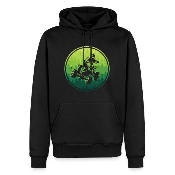 Pilote VTT Motocross Quad Tout-terrain Quad Quad - Sweat à capuche Premium bio Homme - noir - Devant - Nico (187cm)