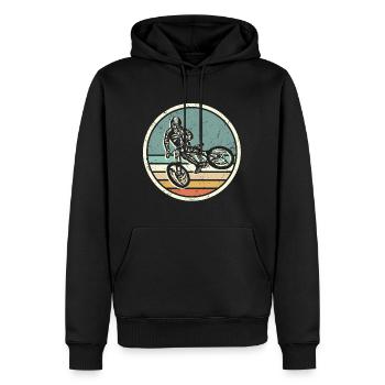 Mountain Bike Bicycle Rider Mountain Bike - Men’s Premium Organic Hoodie - black - Front - Nico (187cm)