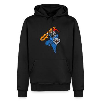 Chevalier cool portant des sweats à capuche - Sweat à capuche Premium bio Homme - noir - Devant - Nico (187cm)