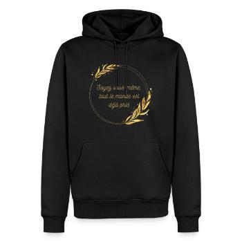 Soyez vous même tout le monde est déjà pris - Sweat à capuche Premium bio Homme - noir - Devant - Nico (187cm)
