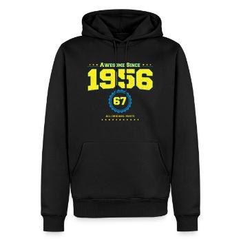 Awesome 1956 Shirt für Männer Frauen 67 Jahre alt 67. - Männer Premium Bio Hoodie - Schwarz - Vorne - Nico (187cm)
