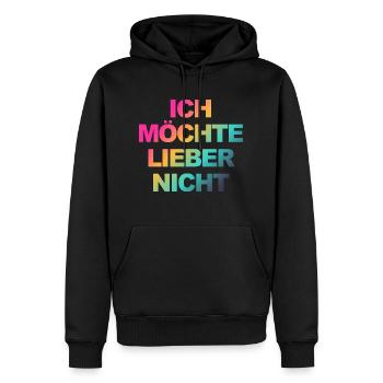 Bartleby der Schreiber - Ich möchte lieber nicht - Männer Premium Bio Hoodie - Schwarz - Vorne - Nico (187cm)
