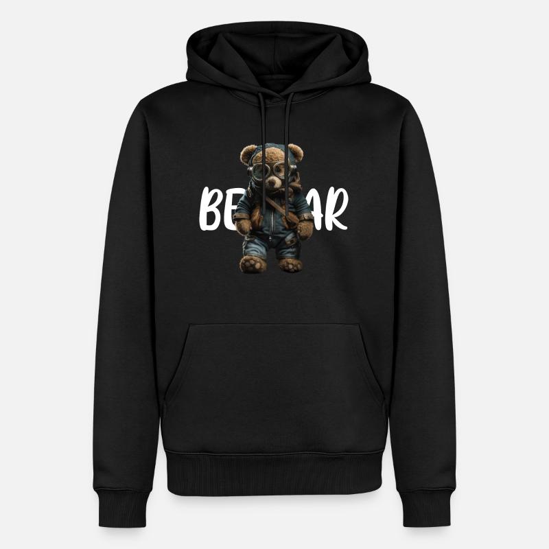Masques Teddy Bear dark - Sweat à capuche Premium bio Homme - noir
