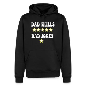 Lustig, 5-Sterne-Vater-Fähigkeiten, 1-Stern-Vater-Witze - Männer Premium Bio Hoodie - Schwarz - Vorne - Nico (187cm)