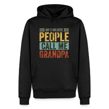 My Favorite People Call Me Grandpa Father's Day - Men’s Premium Organic Hoodie - black - Front - Nico (187cm)