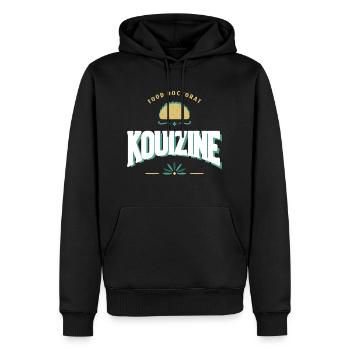 Meme Kouizine doctorat la place de la femme cadeau - Sweat à capuche Premium bio Homme - noir - Devant - Nico (187cm)