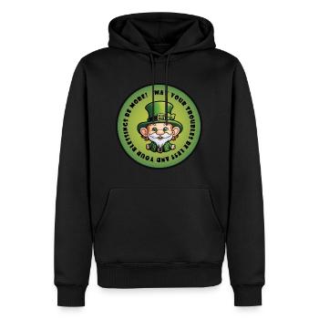 May your troubles be less - Men’s Premium Organic Hoodie - black - Front - Nico (187cm)