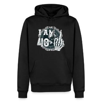 I'm 48 plus 1 middle finger Skull funny 49th - Men’s Premium Organic Hoodie - black - Front - Nico (187cm)
