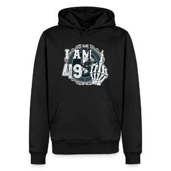 I'm 49 plus 1 middle finger Skull funny 50th - Men’s Premium Organic Hoodie - black - Front - Nico (187cm)