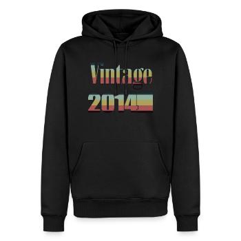 2014 Geburtstag 2014 Jahrgang 2014 Geburtstag - Männer Premium Bio Hoodie - Schwarz - Vorne - Nico (187cm)