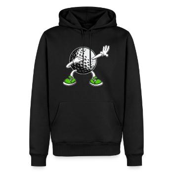 Dabbing Golf Ball - Funny Golf Lover Golfer - Men’s Premium Organic Hoodie - black - Front - Nico (187cm)
