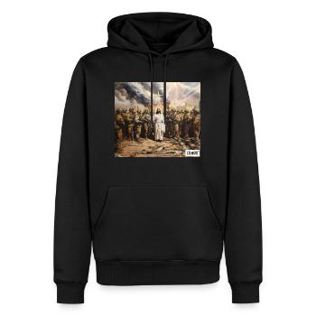 3ème guerre mondiale - Sweat à capuche Premium bio Homme - noir - Devant - Nico (187cm)