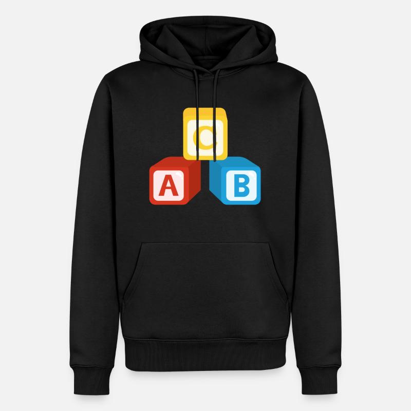 ABC Cube - Sweat à capuche Premium bio Homme - noir