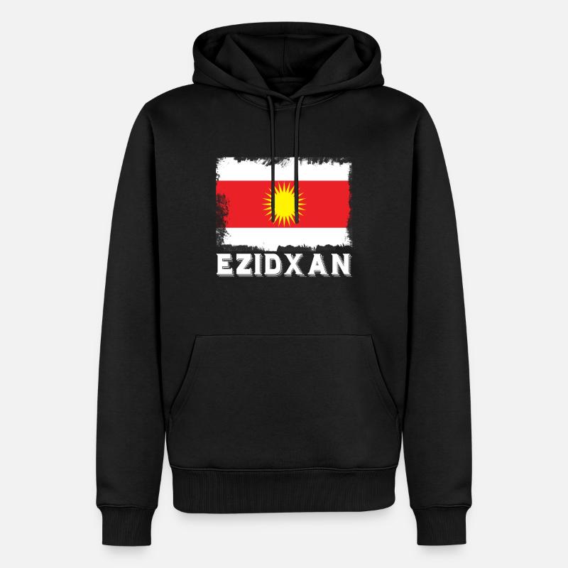 ezidxan - Sweat à capuche Premium bio Homme - noir