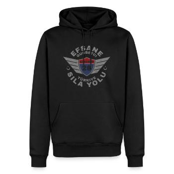 Giresun - Männer Premium Bio Hoodie - Schwarz - Vorne - Nico (187cm)