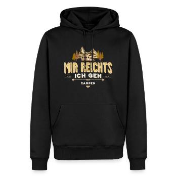 Mir reichts ich geh campen Camping Vintage - Männer Premium Bio Hoodie - Schwarz - Vorne - Nico (187cm)