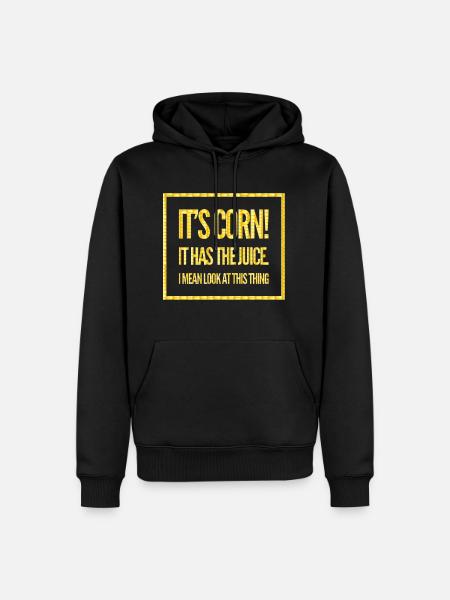 Its corn - Männer Premium Bio Hoodie - Schwarz